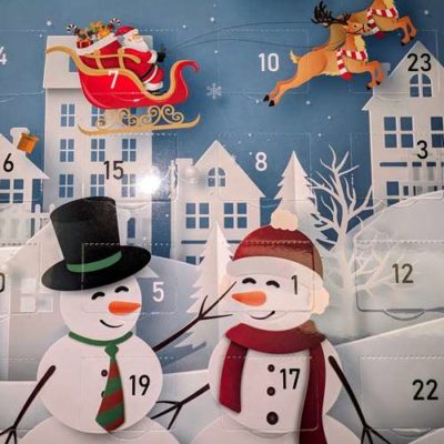calendrier simple bonhome de neige